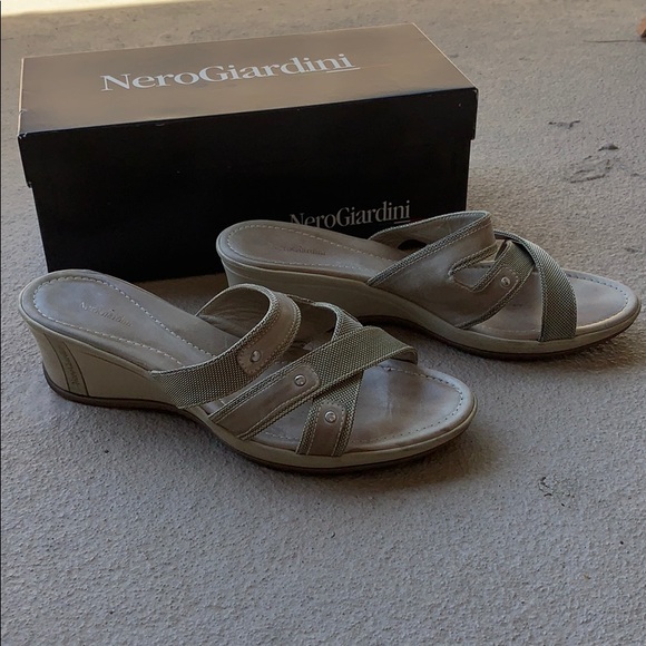 NeroGiardini Zanz Savana Beige Platino Sandals - Picture 3 of 8